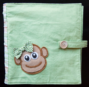 busy book felt monkey cover