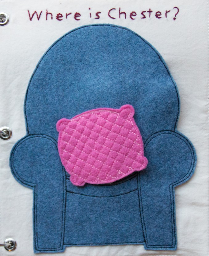 busy book page 3 felt dog